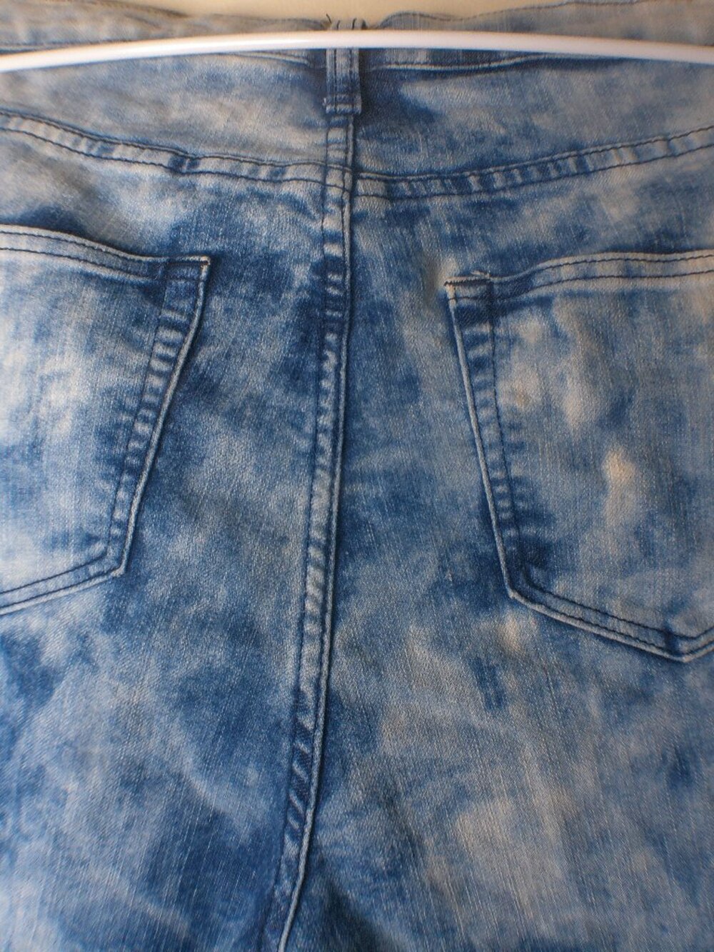 VIP Acid Wash Jeans with White Belt Size 13/14